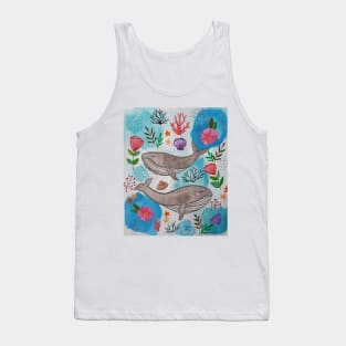 Whales in the ocean Tank Top